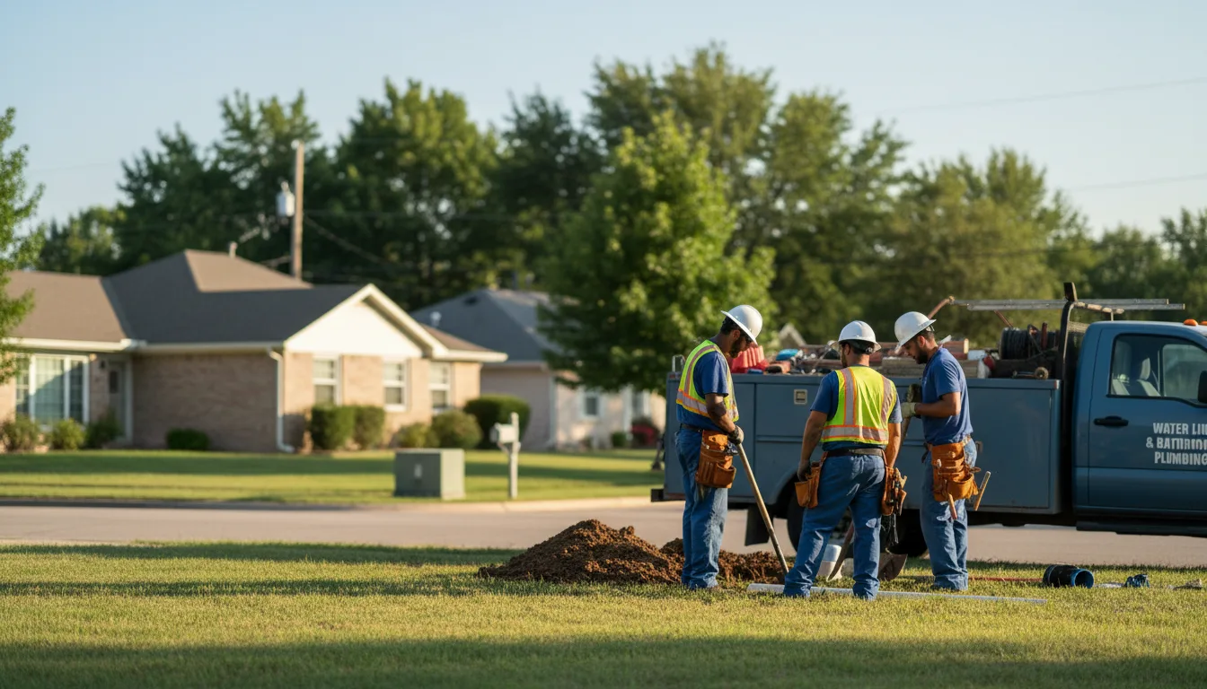 Residential water line and bathroom plumbing service in Hamburg, LA
